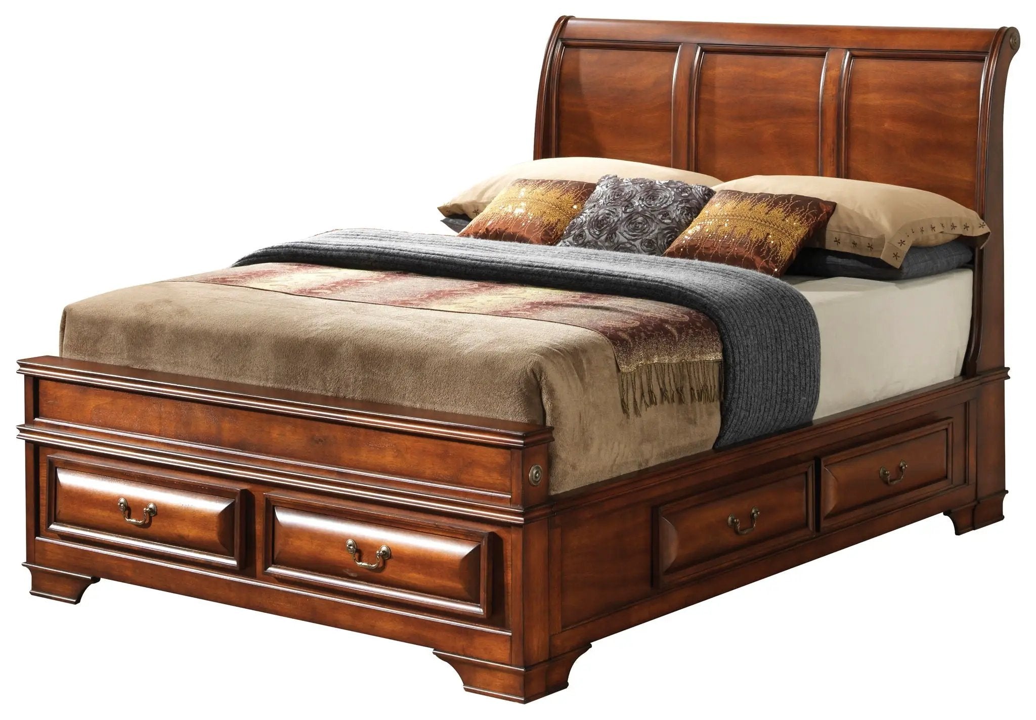 Dovetailed Drawers Storage Bed by Unique Piece Furniture