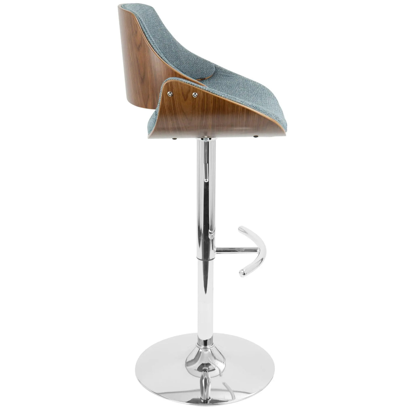 Fabrizzi - Mid Century Modern Adjustable Barstool With Swivel (Set of 2) by HouseOfZazla