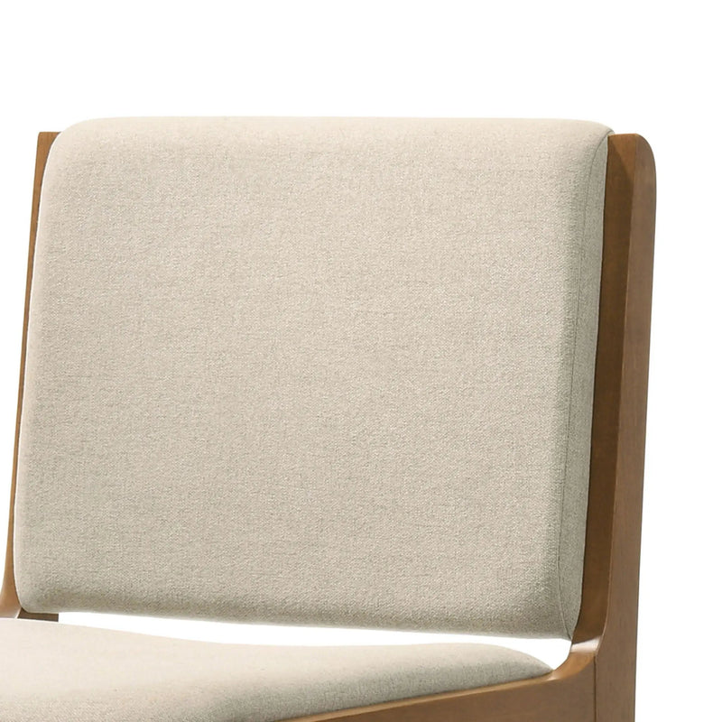 Contemporary Dining Chair Set Upholstered Fabric With Rubberwood Frame by HouseOfZazla
