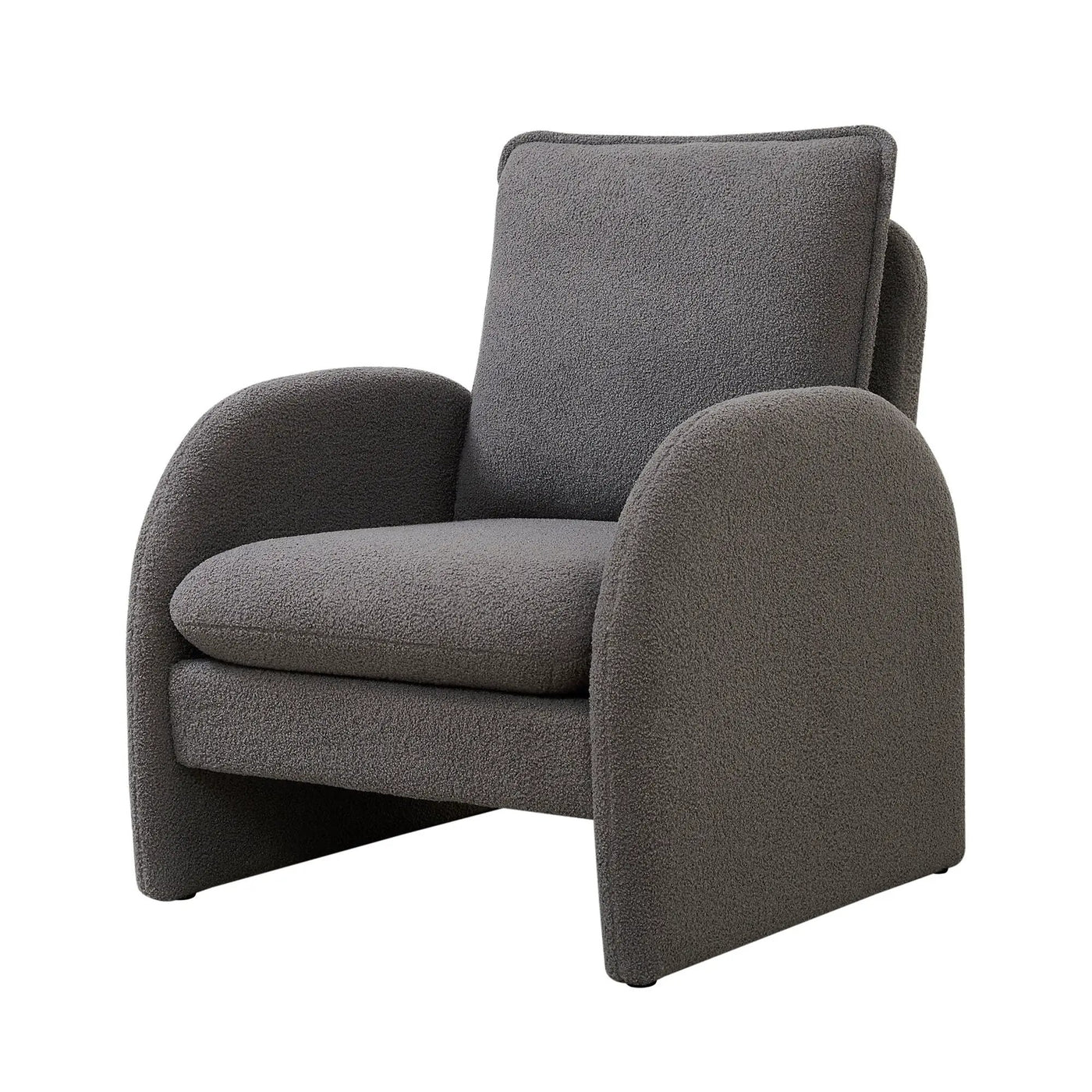 Modern Sherpa Upholstered Accent Chair, Comfortable Living Room Armchair, Lounge Chair For Bedroom, And Office by HouseOfZazla