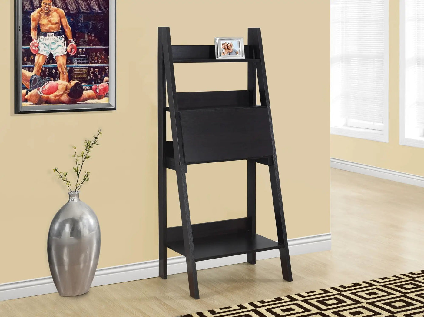 Computer Desk For Home Office, Laptop, Leaning, Storage Shelves by Unique Piece Furniture