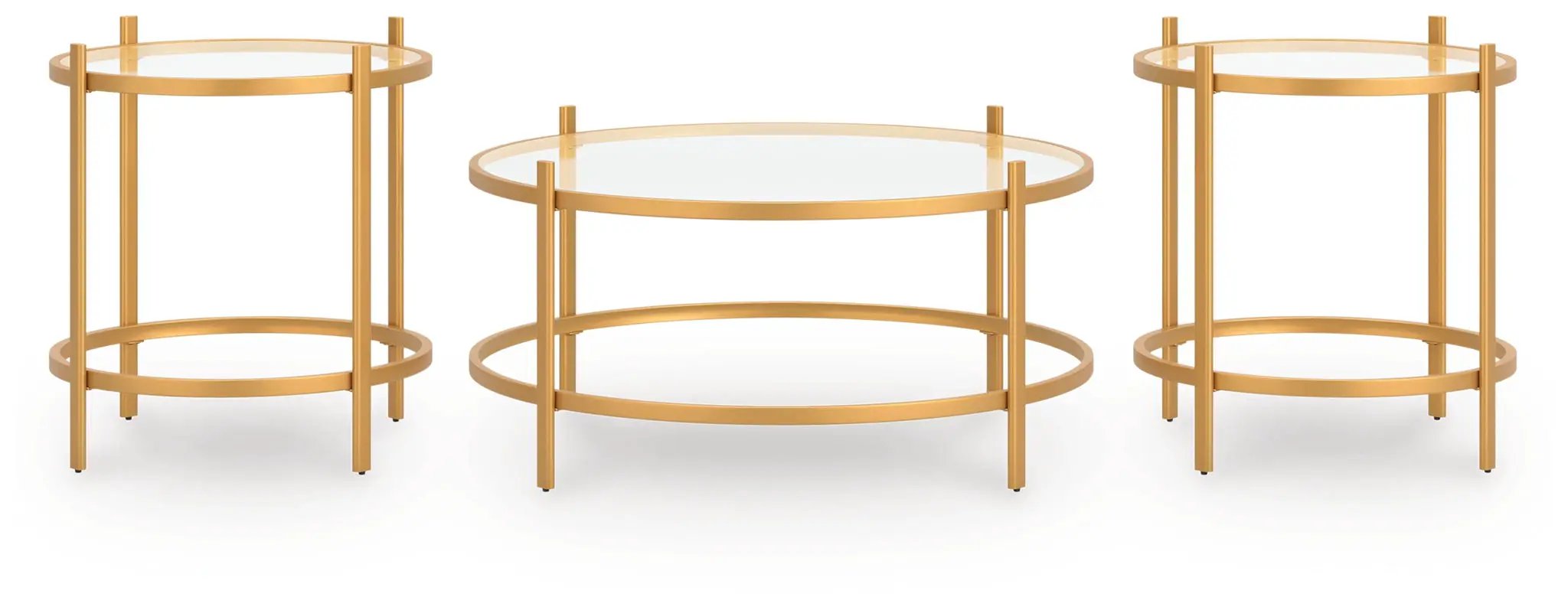Pearlox - Occasional Table Set (Set of 3) - Gold by Unique Piece Furniture
