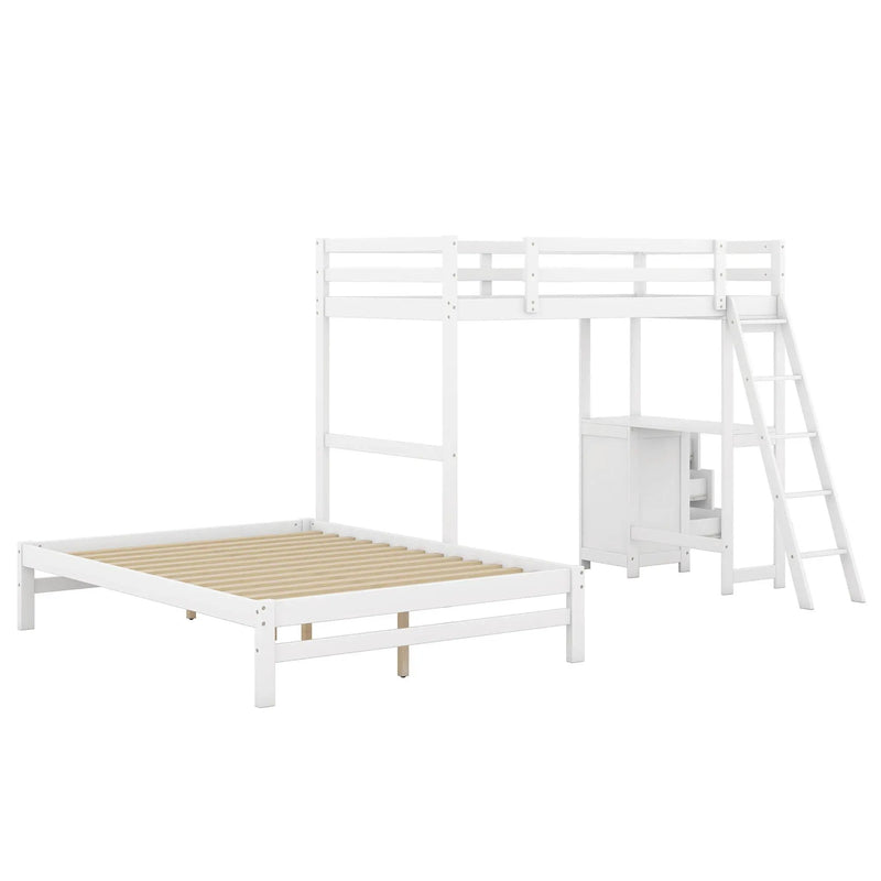 Bunk Bed With Built In Desk And 3 Drawers by Unique Piece Furniture