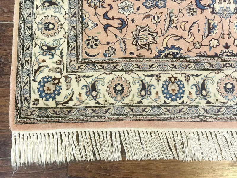 Pak Persian Rug 4x6, Pink and Cream, Very Fine 225 KPSI, Handmade Wool Oriental Carpet by Jewel Rugs