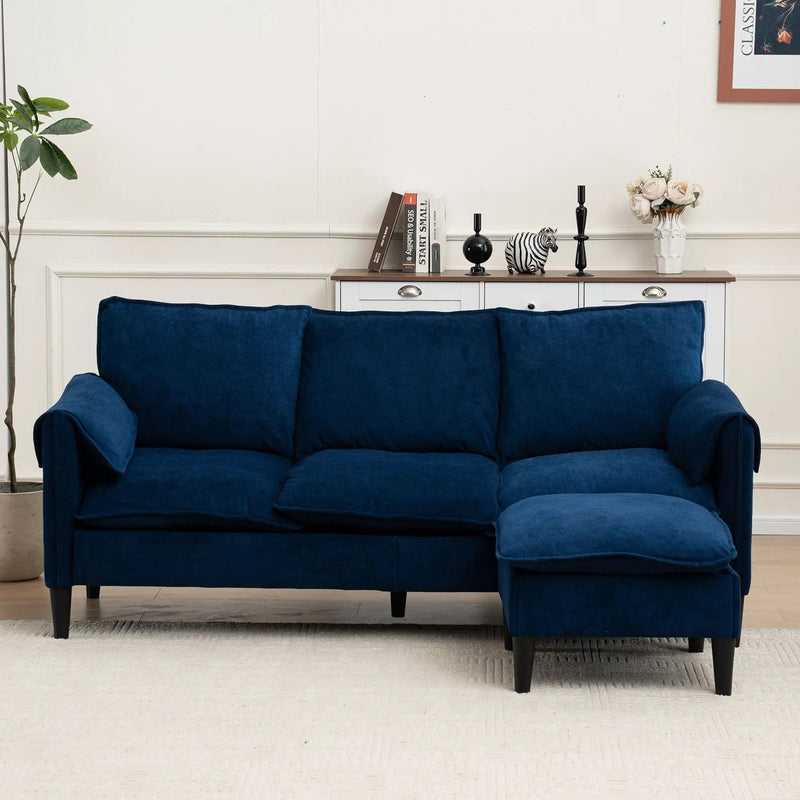 Convertible Combination Sofa With Footstools With Storage by HouseOfZazla