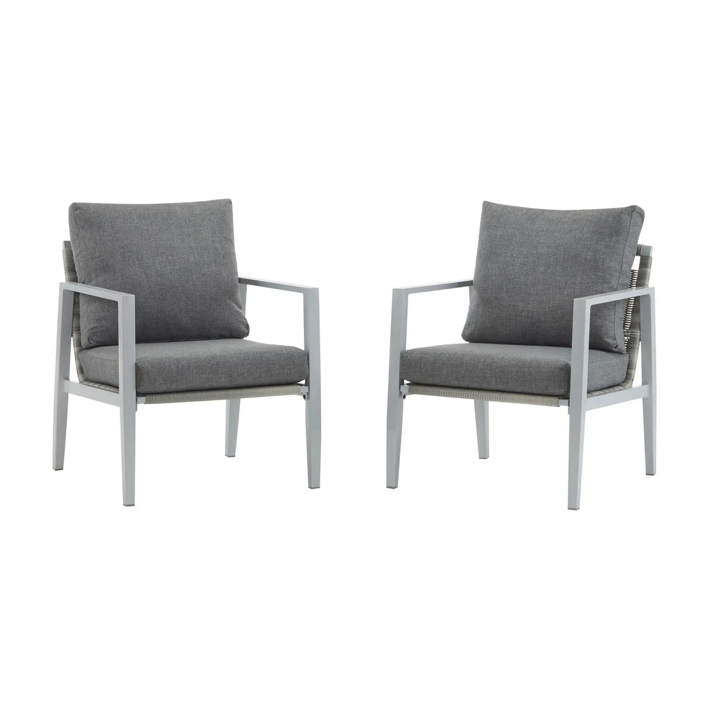 Modern Lounge Chair With Rope Accents And Cushions by HouseOfZazla