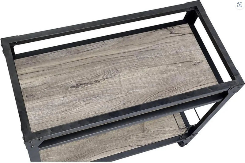 Jorgensen - Serving Cart - Rustic Oak / Charcoal by Unique Piece Furniture