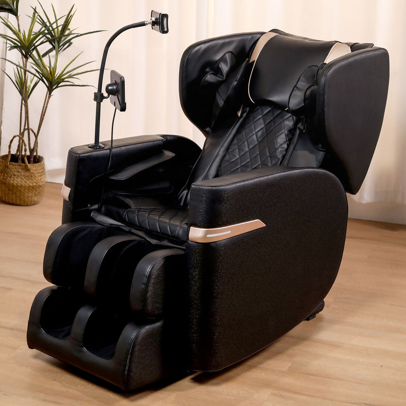 Massage Chair Recliner With Zero Gravity And Full Body Air Pressure - Black by HouseOfZazla