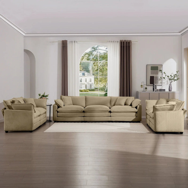 Elegant Oversized Sectional Sofa Set With Deep Seats And Flexible Layout by Unique Piece Furniture