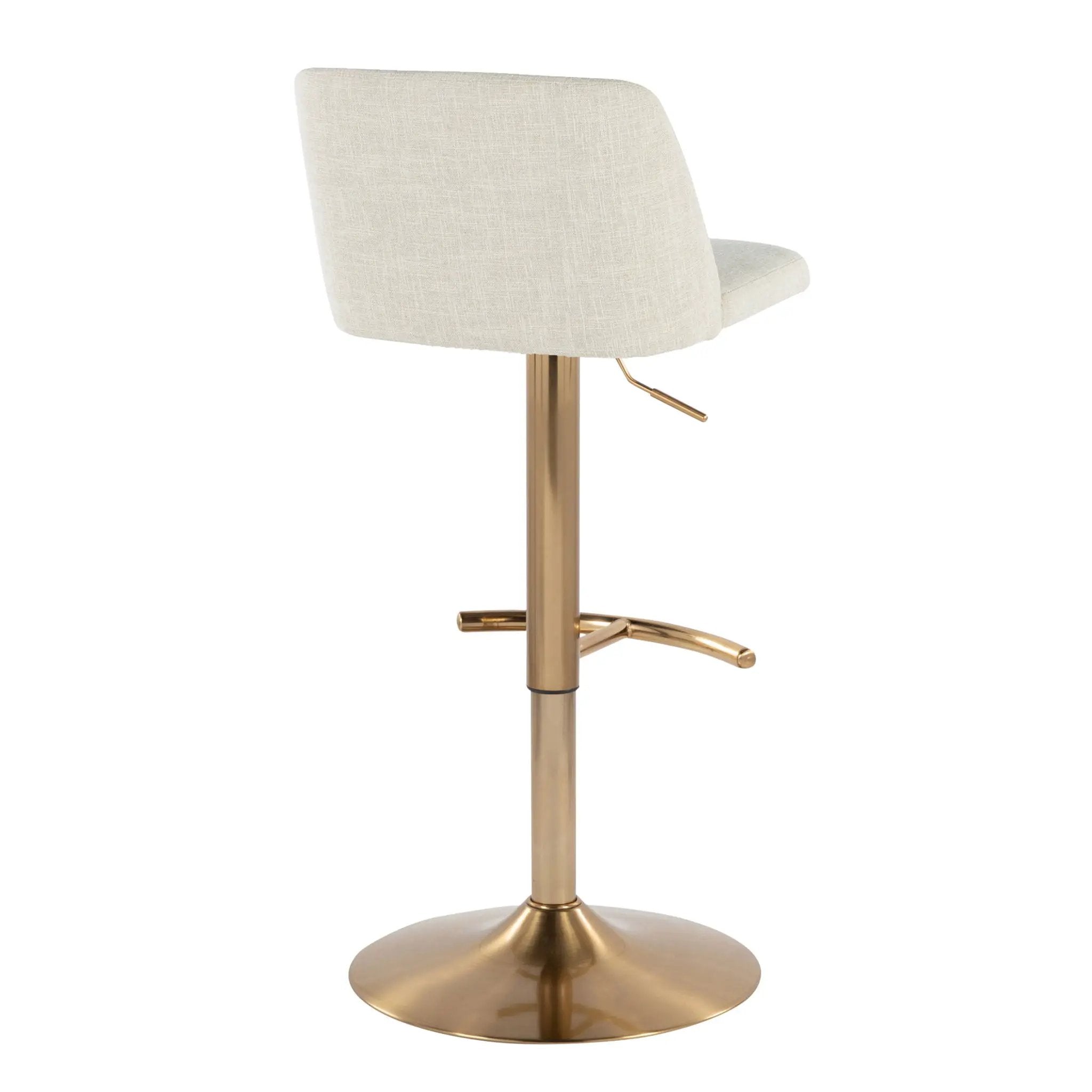 Toriano - Contemporary Adjustable Barstool Swivel With Rounded T Footrest (Set of 2) by Unique Piece Furniture
