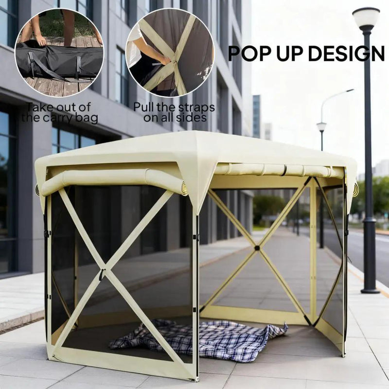 11 x 11ft Pop Up Tent with Removable Roof Cover by HouseOfZazla