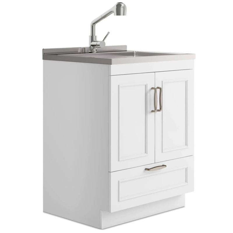 Cardinal - Laundry Cabinet With Faucet And Sink - White by HouseOfZazla