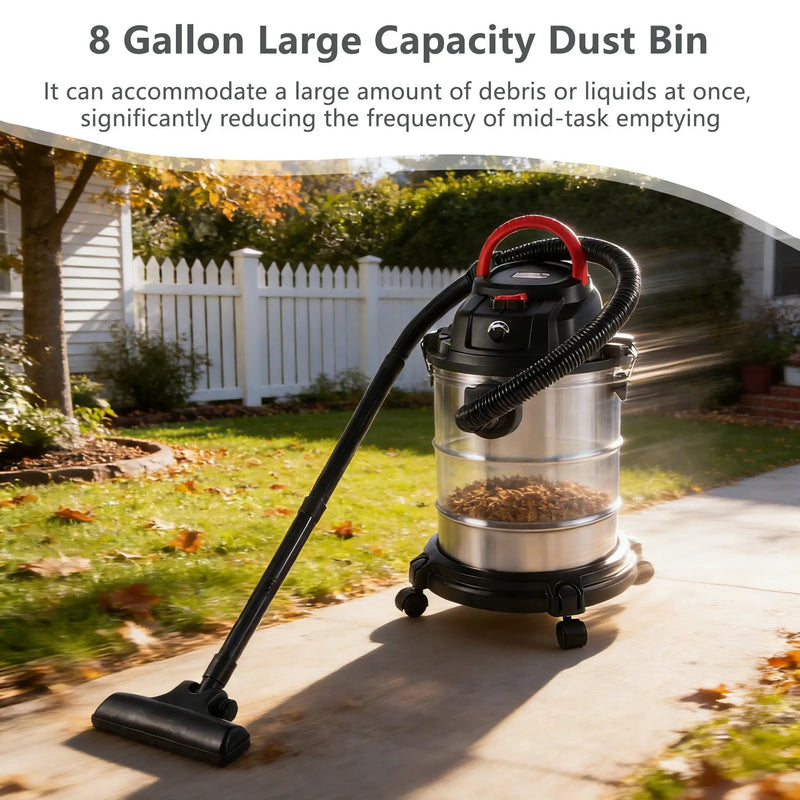 Wet Dry Vac, 8 Gallon, 6 Peak HP, 3 in 1 Shop Vacuum by HouseOfZazla