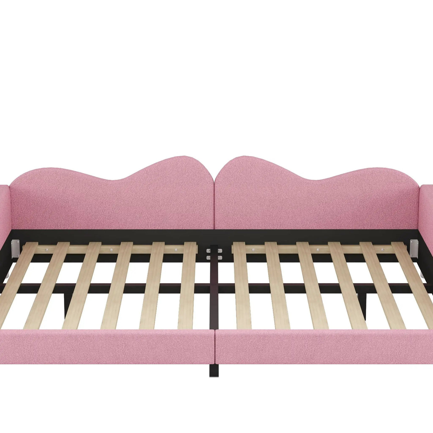 Upholstered Daybed, Sherpa Fabric Sofabed With Cloud-Shaped Backrest by HouseOfZazla