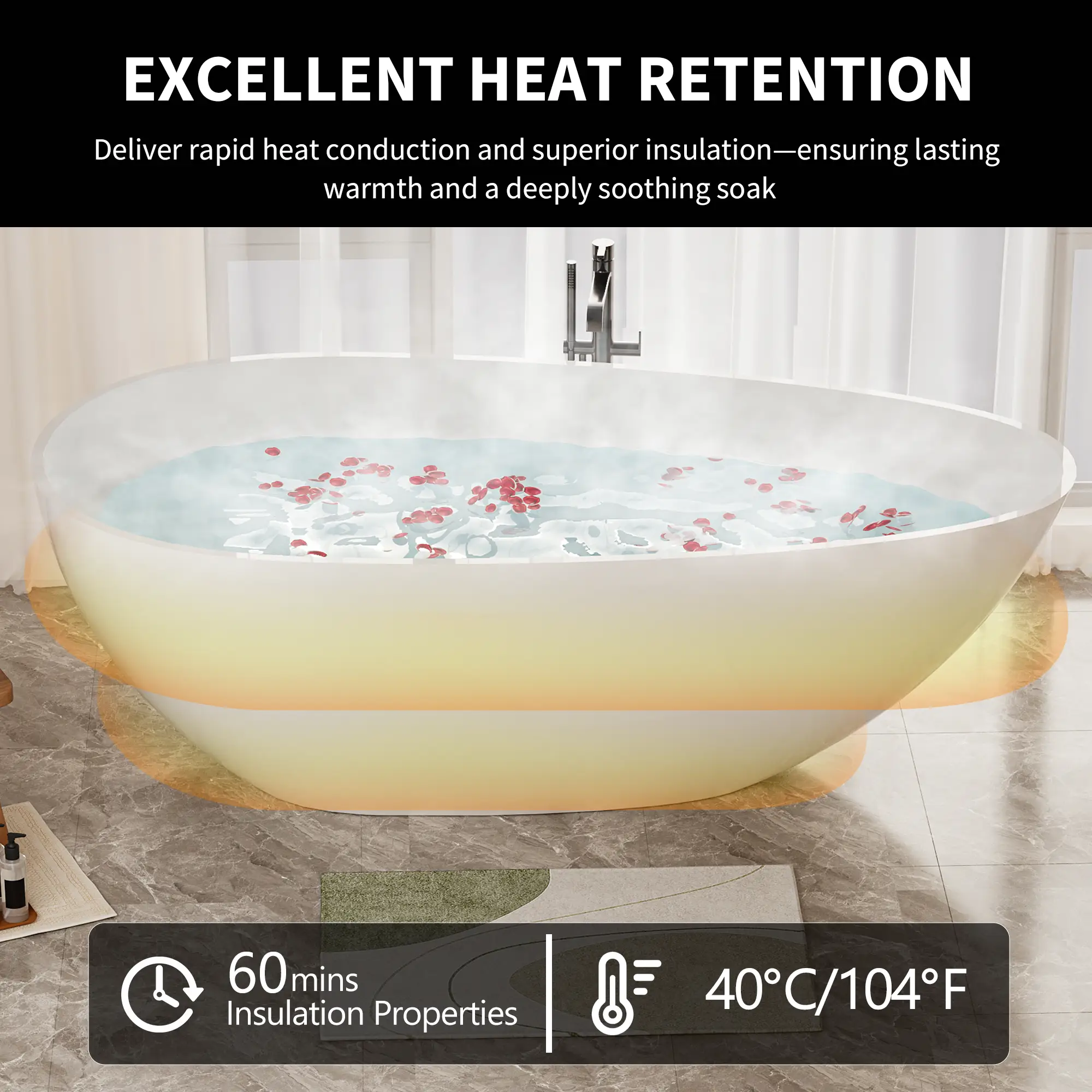 59" Freestanding Solid Surface Bathtub by HouseOfZazla