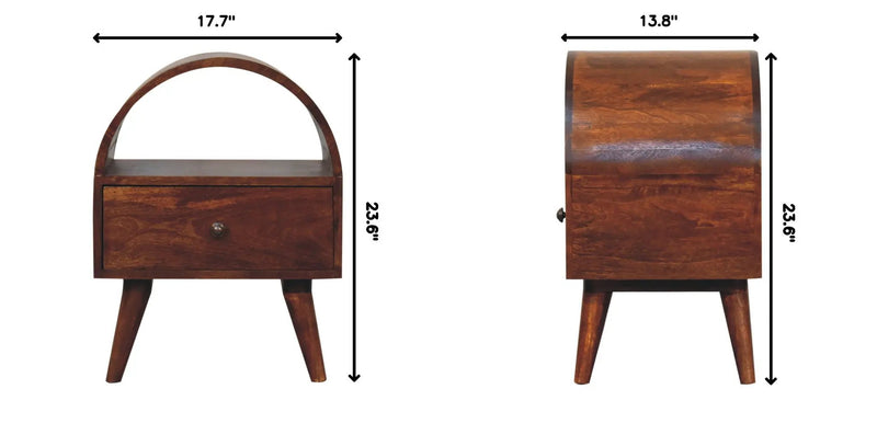 Dome Bedside Table - Brown by HouseOfZazla