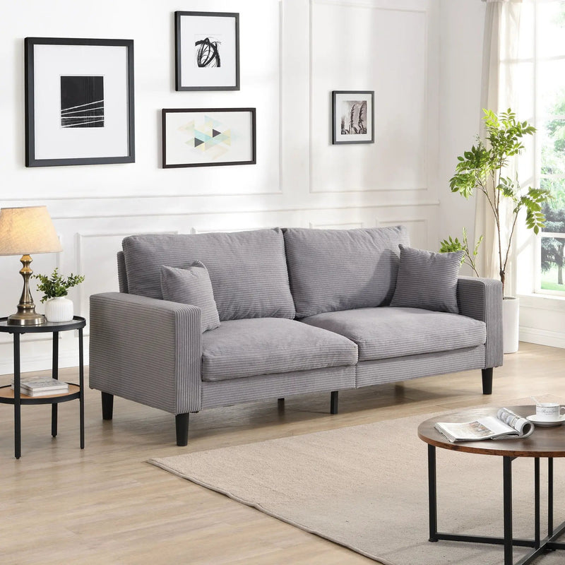 Modern Upholstered 3 Seat Sofa, High Resilience by HouseOfZazla