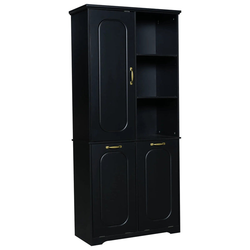 Freestanding Tall Storage Cabinet With 2 Tilt-Out Hampers by HouseOfZazla