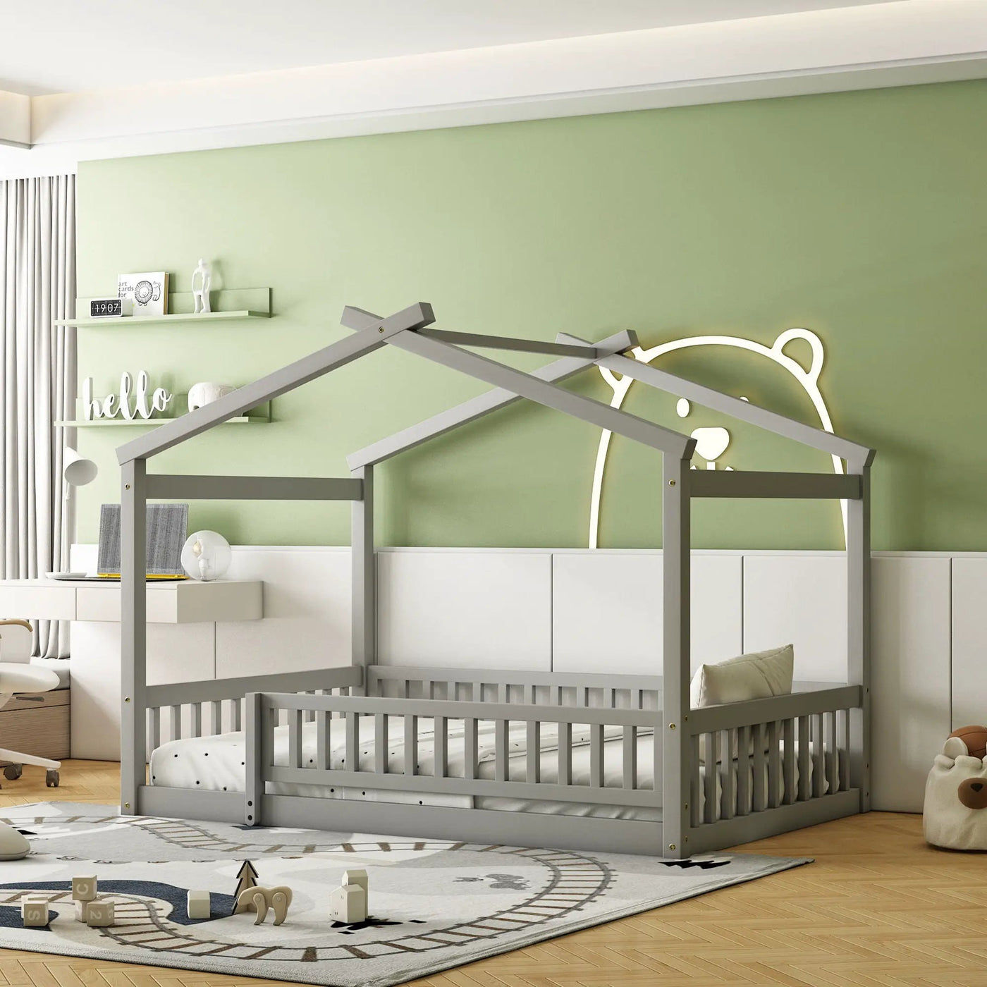Bed House Bed Frame With Fence by Unique Piece Furniture