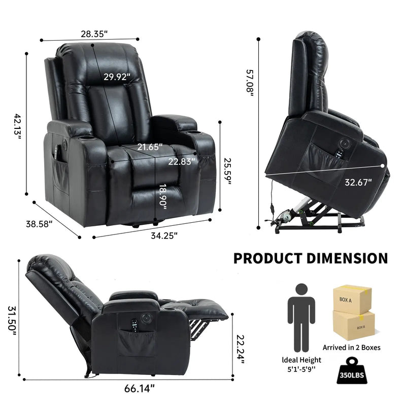 Infinite Position Power Lift Recliner Chair for Elderly by HouseOfZazla