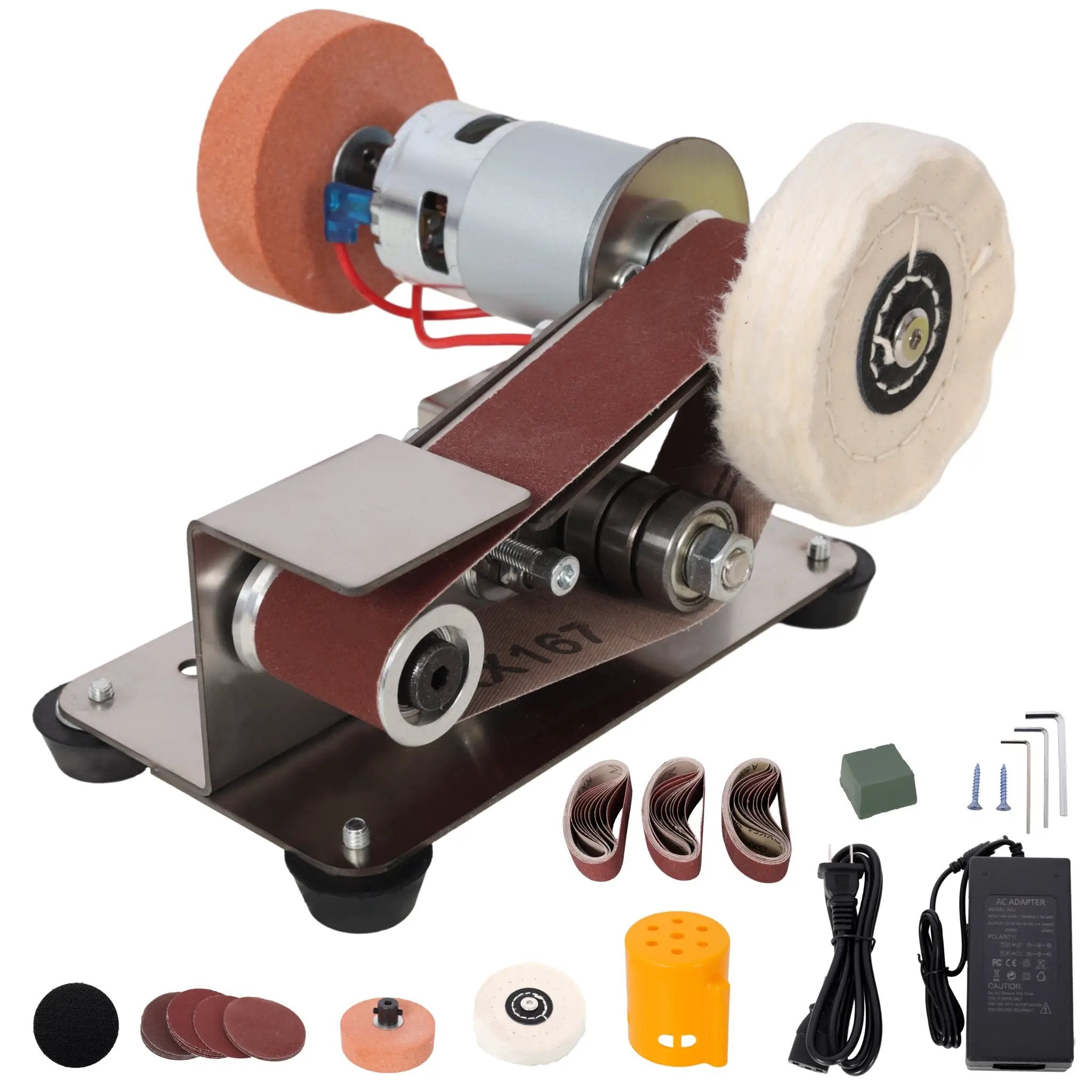 Mini Belt Sander, Electric Small Sander with 7 Adjustable Speeds by HouseOfZazla