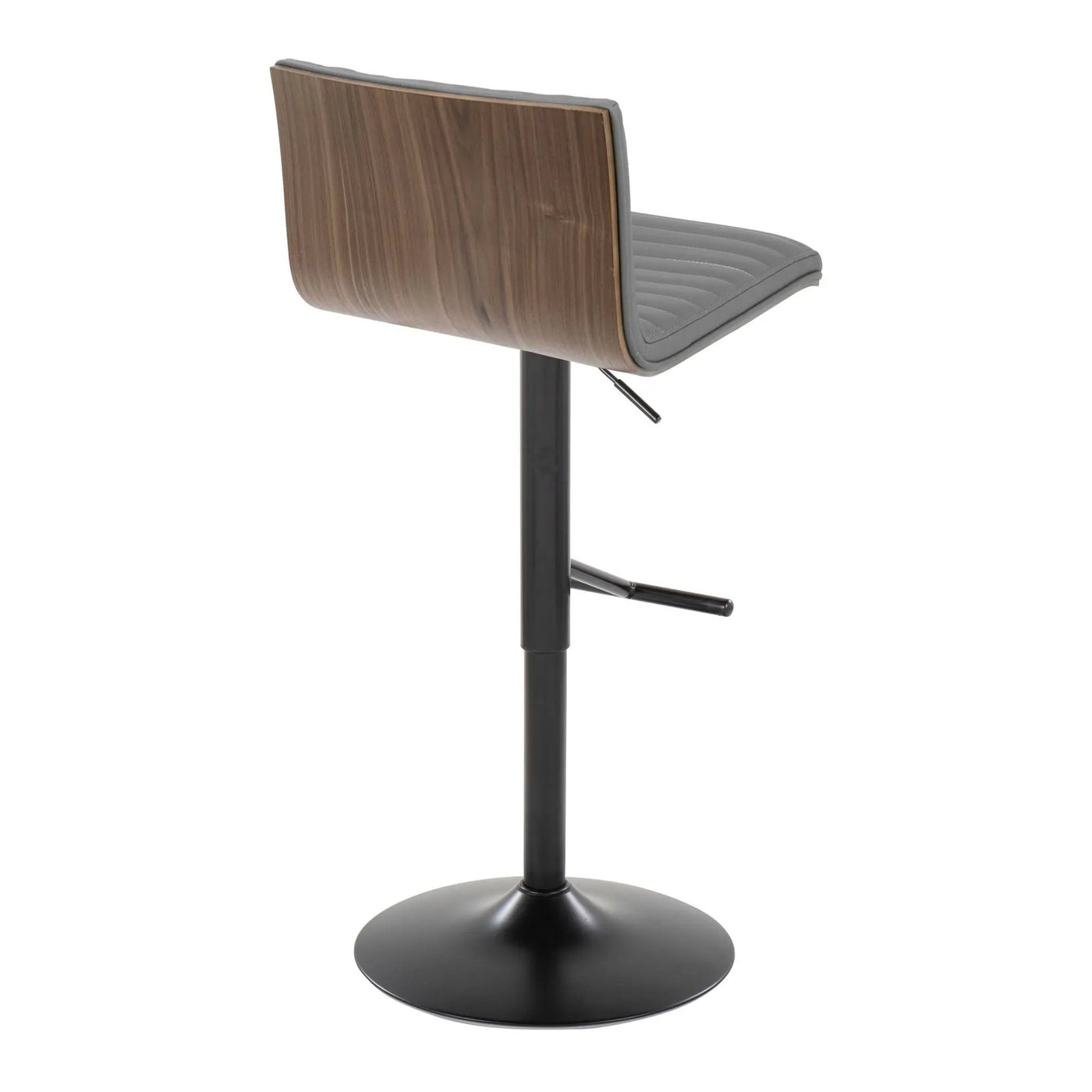 Mason - Contemporary Adjustable Barstool With Swivel With Straight T Footrest (Set of 2) by HouseOfZazla