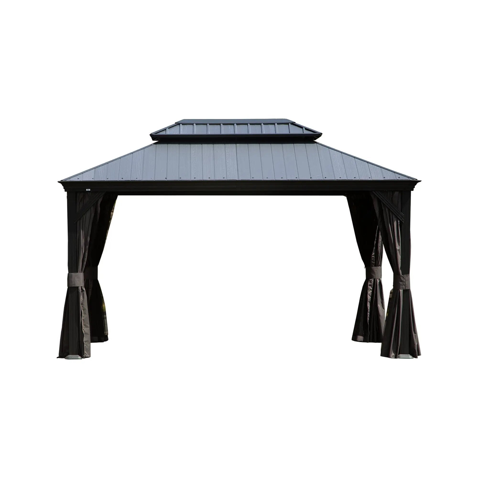 12'x16' Hardtop Gazebo with Resin Roof and Drainage Gutters by HouseOfZazla