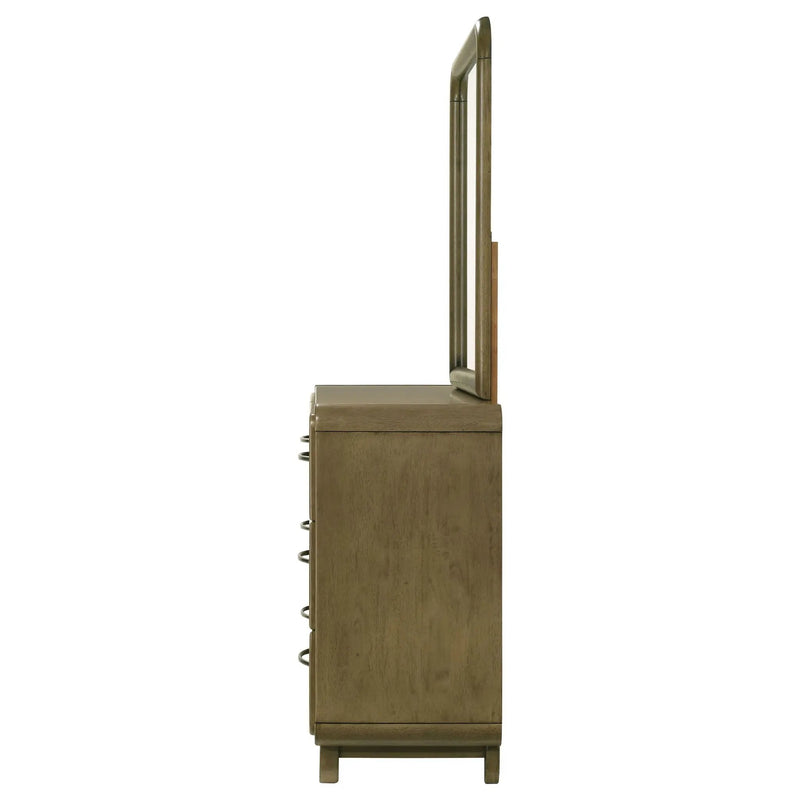 Amsbury 6-drawer Dresser and Mirror Nutmeg by Unique Piece Furniture