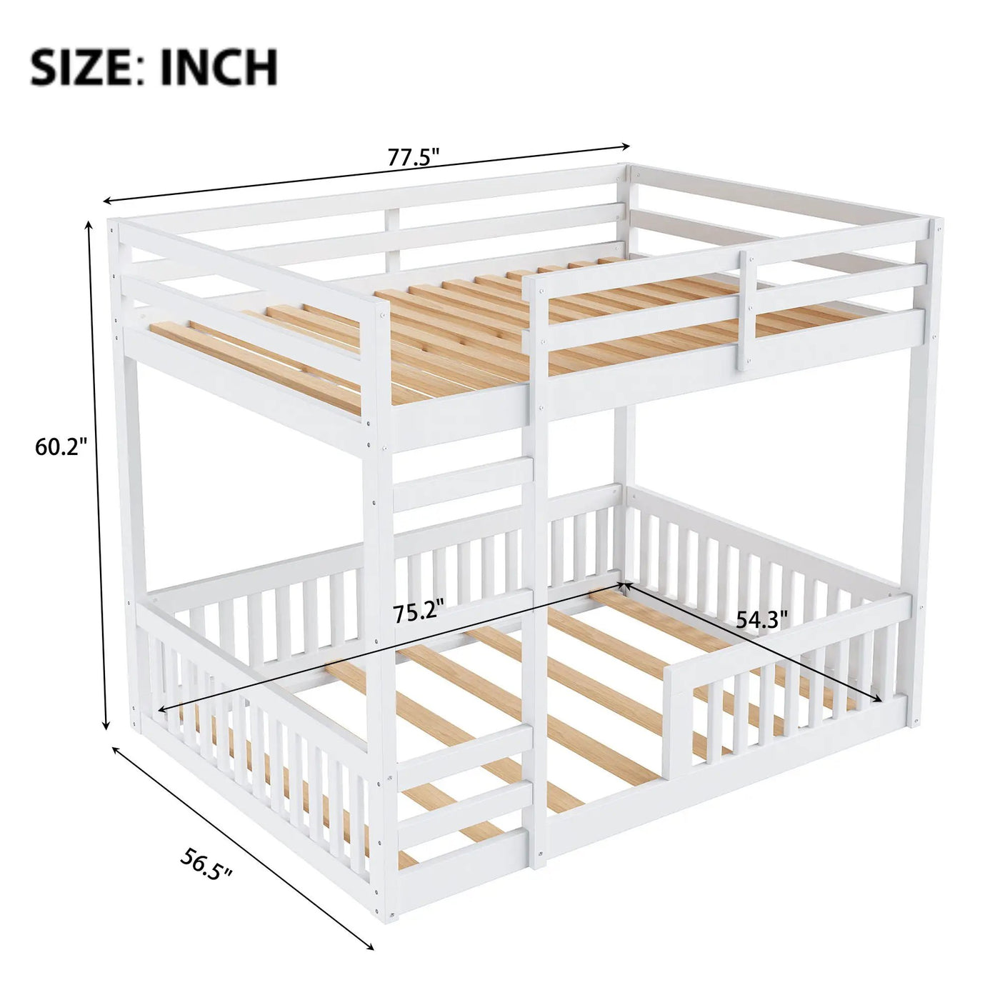 Stylish Bunk Bed With Ladder And Guardrails by HouseOfZazla