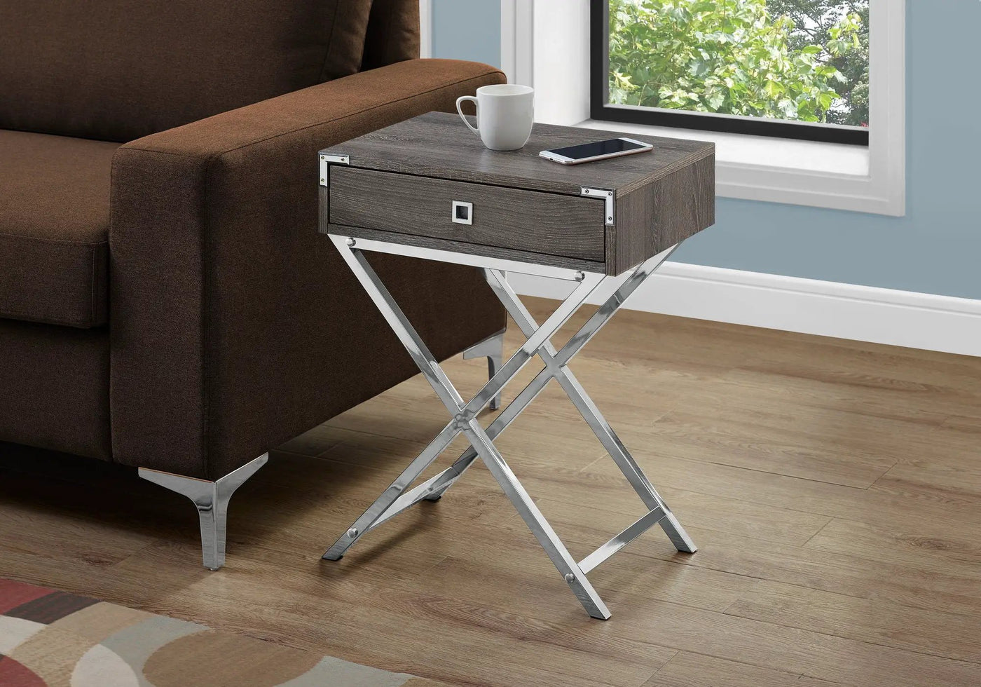 Accent Side Table, Storage Drawer, Stylish Design Contemporary & Modern by Unique Piece Furniture