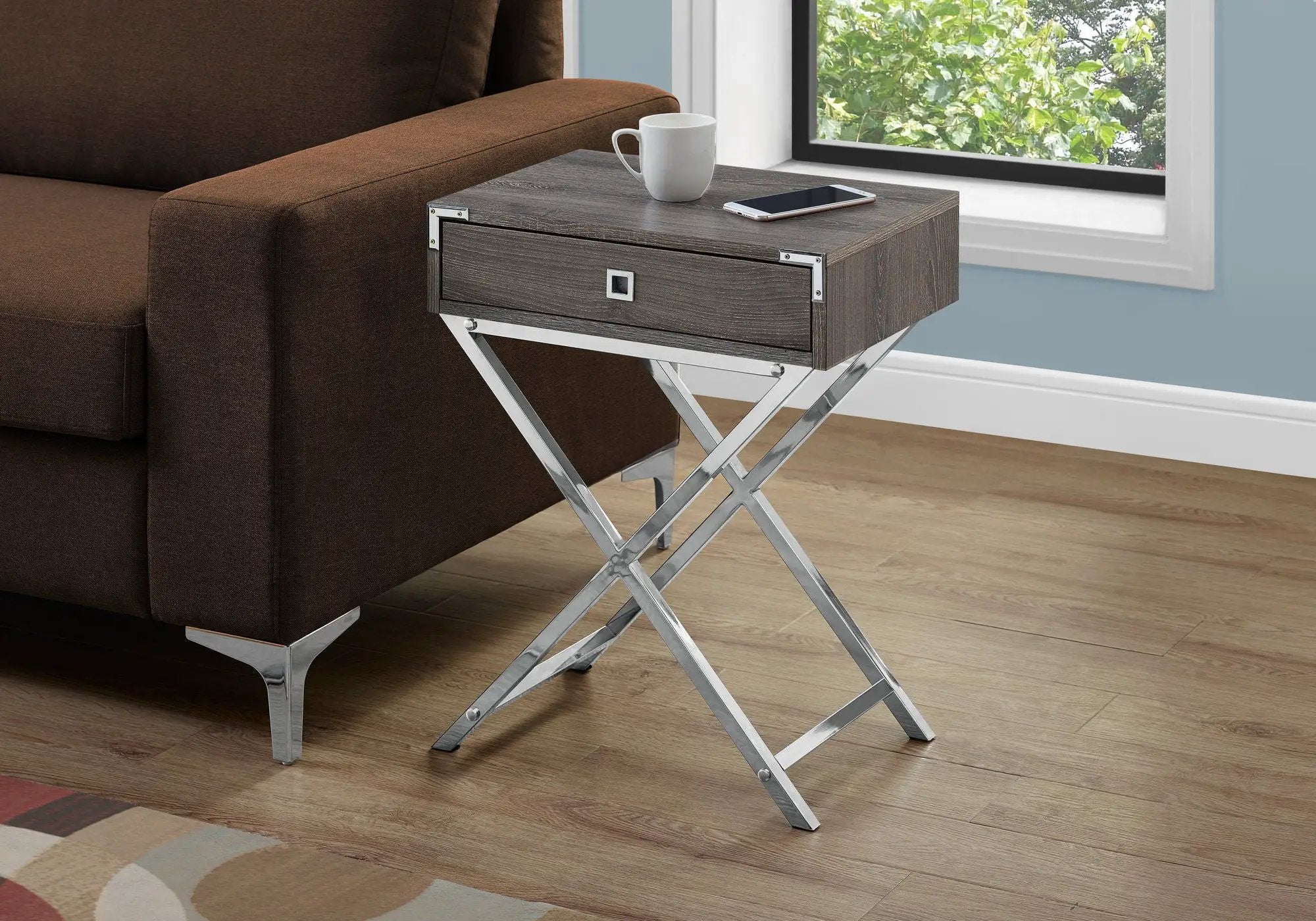 Accent Side Table, Storage Drawer, Stylish Design Contemporary & Modern by Unique Piece Furniture