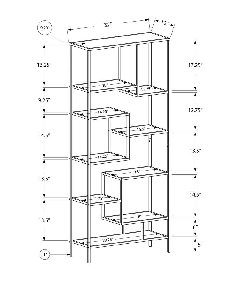 Bookshelf, Bookcase, Etagere For Office - Contemporary & Modern by HouseOfZazla