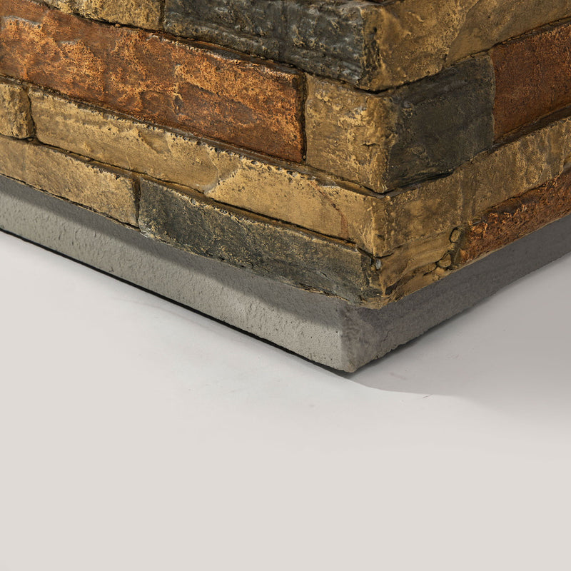 Propane Gas Fire Pit Table, 60000 Btu Rectangular For Outside Patio - Sandstone by HouseOfZazla