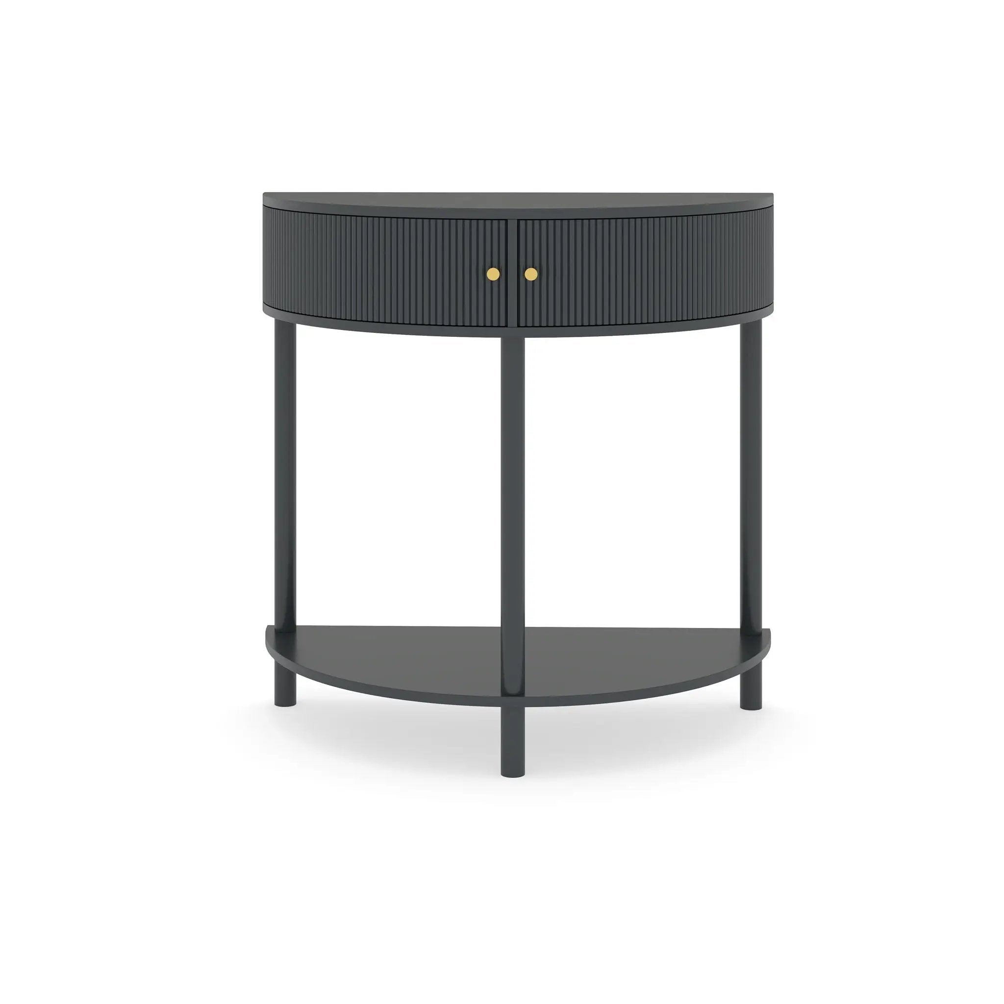 Demi Lune Console Table With 2 Storage Drawers by HouseOfZazla