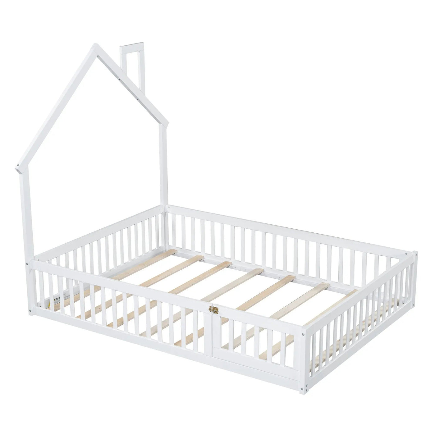 House Platform Bed With Guardrail by HouseOfZazla