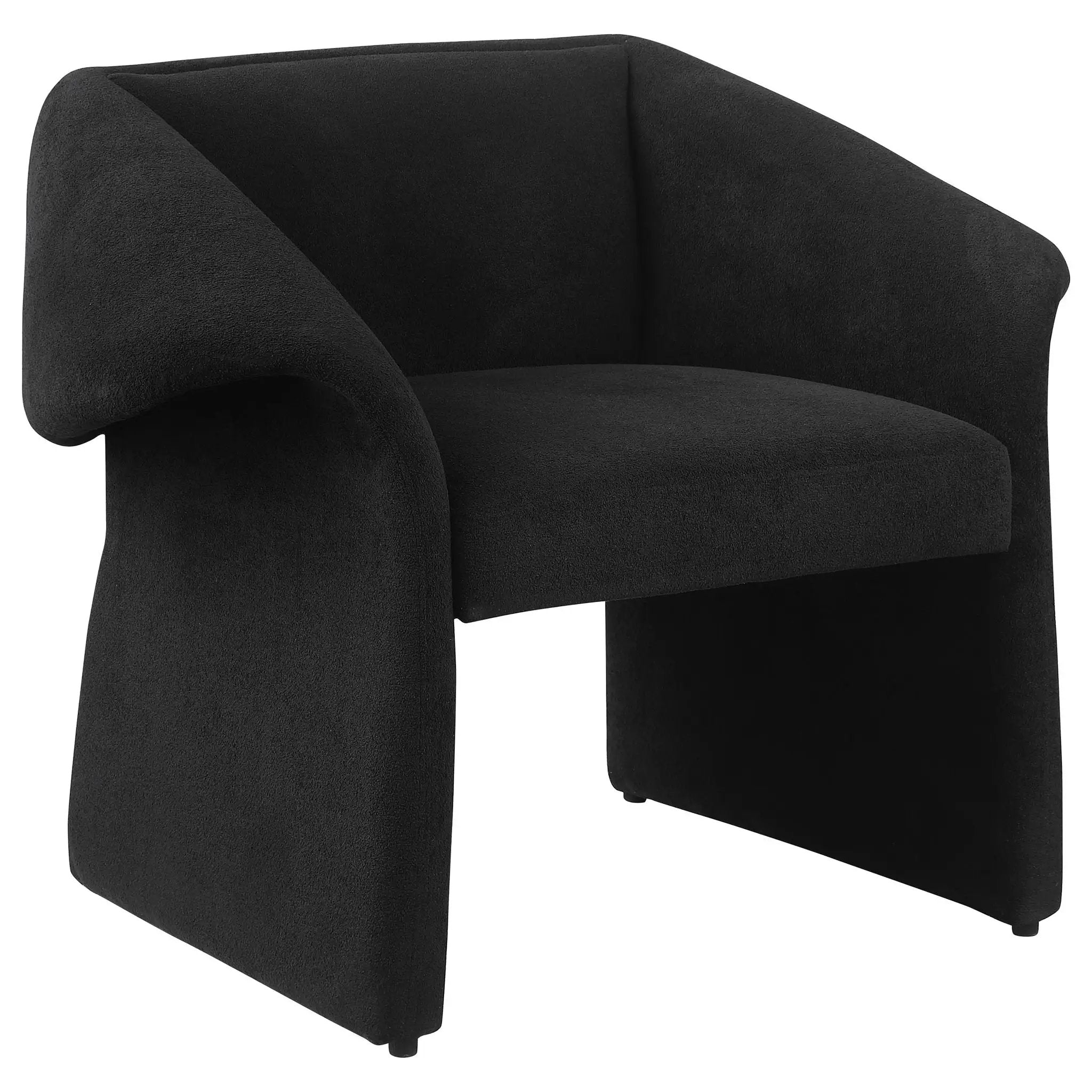 Ramsey Upholstered Sloped Arm Accent Chair Black by Unique Piece Furniture