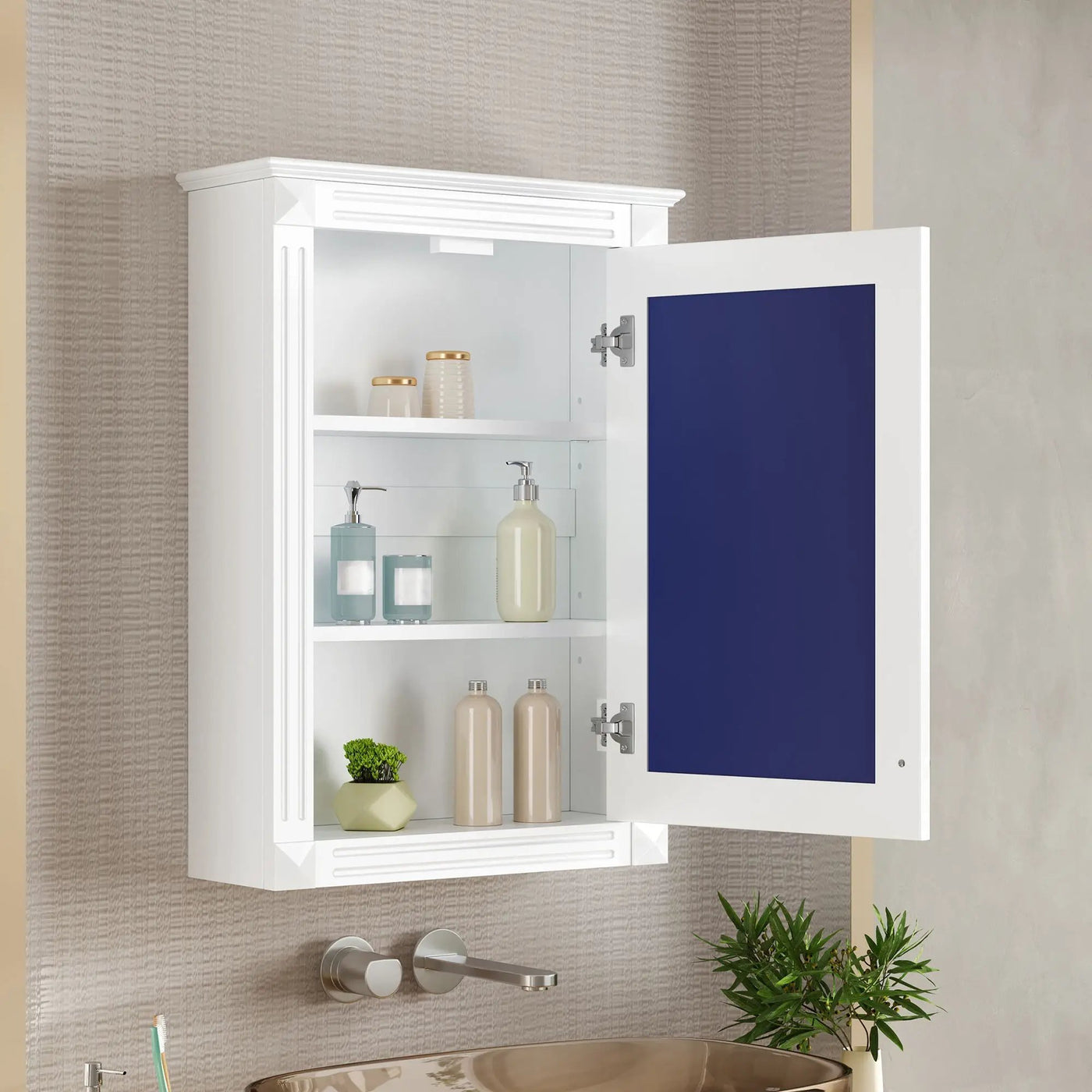 Wall Mounted Bathroom Storage Medicine Cabinet For Over Toilet With Mirror by Unique Piece Furniture