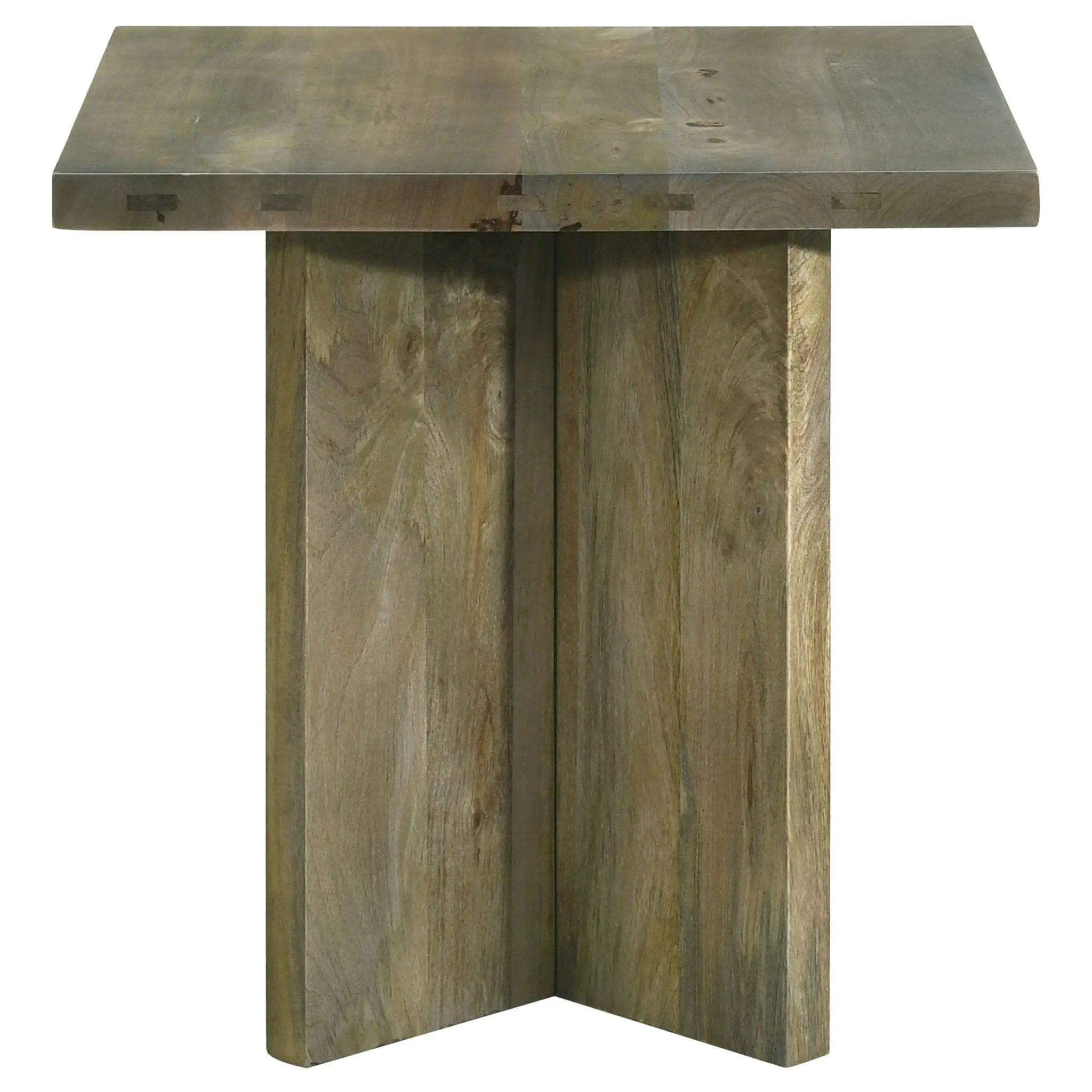 Andando Square Solid Wood End Table Mango Brown by Unique Piece Furniture
