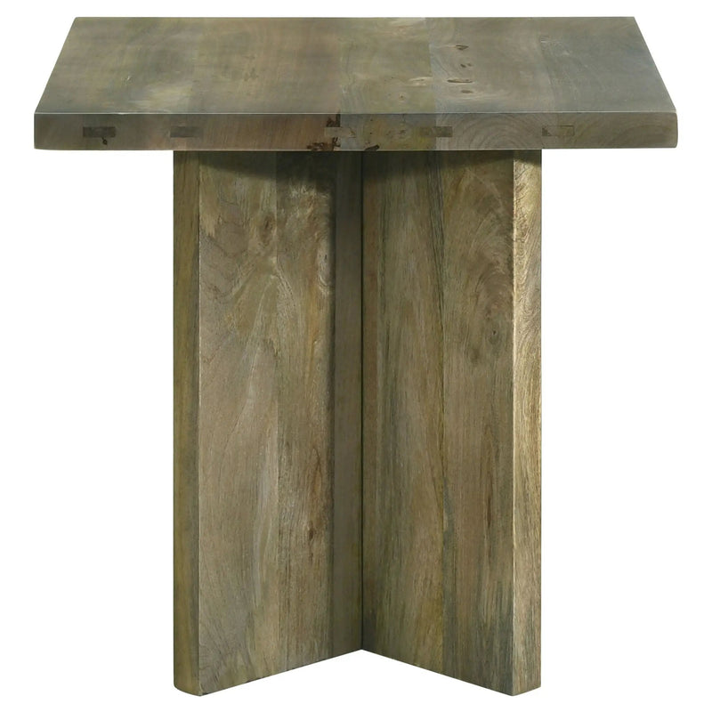 Andando Square Solid Wood End Table Mango Brown by Unique Piece Furniture