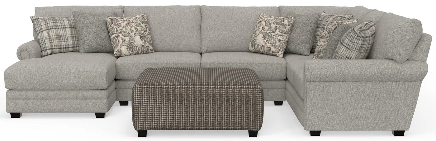 Livingston - Sectional With Comfort Coil Seating, 40" Cocktail Ottoman And Accent Pillows Included by Unique Piece Furniture