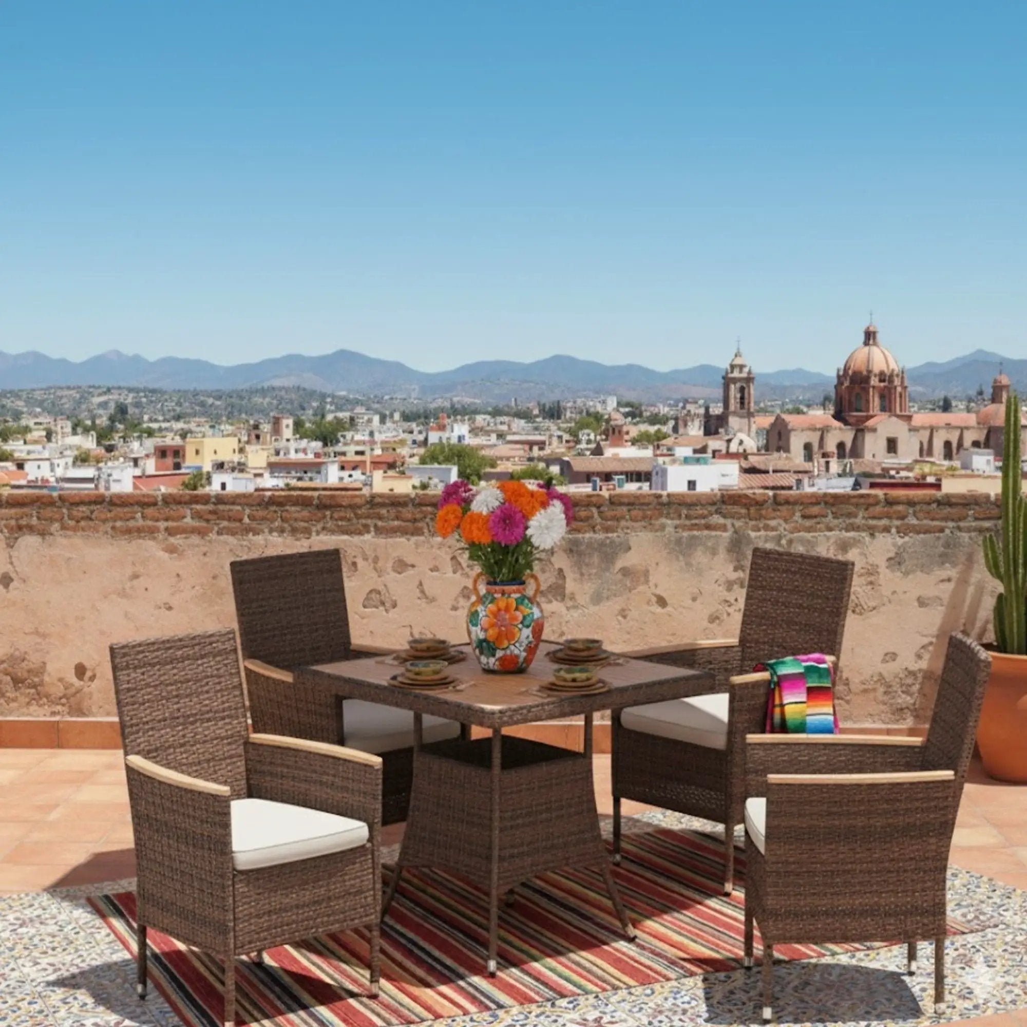 5 Piece Patio Dining Set With Table