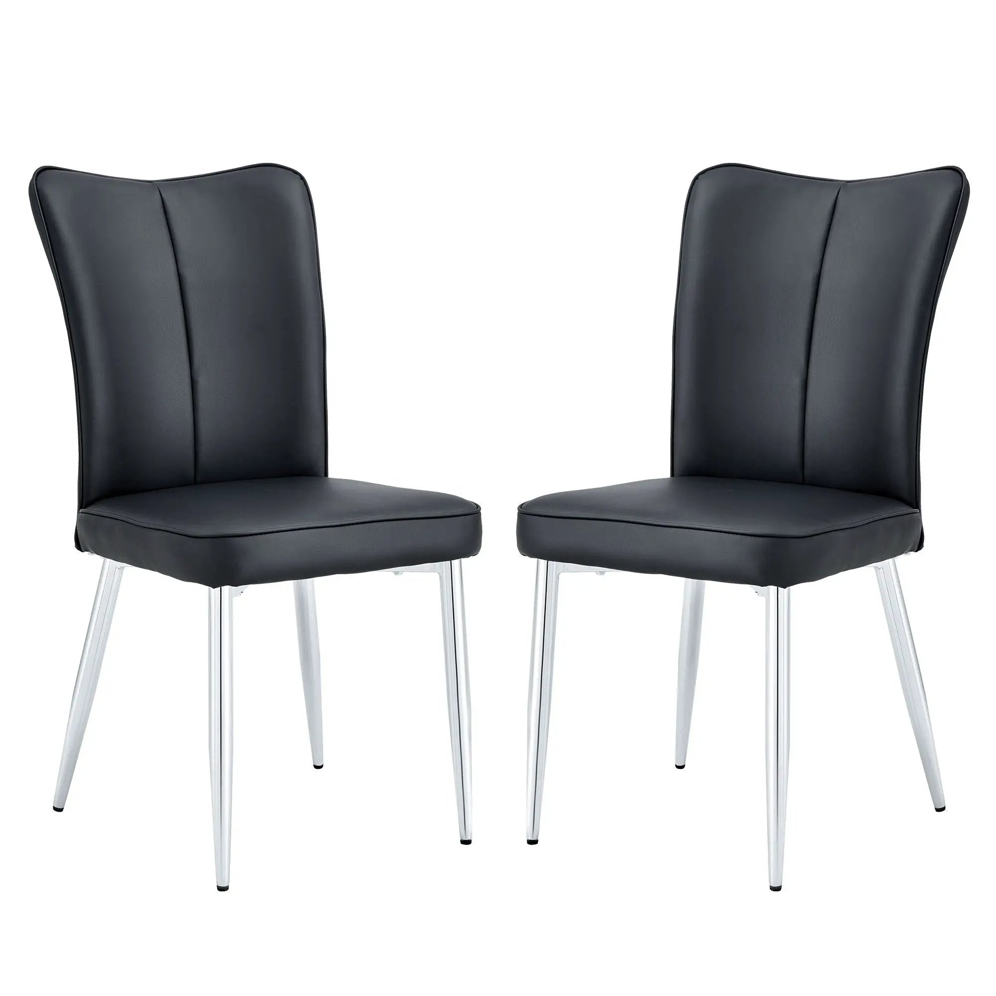 Modern Minimalist Dining Chairs With Metal Legs by Unique Piece Furniture
