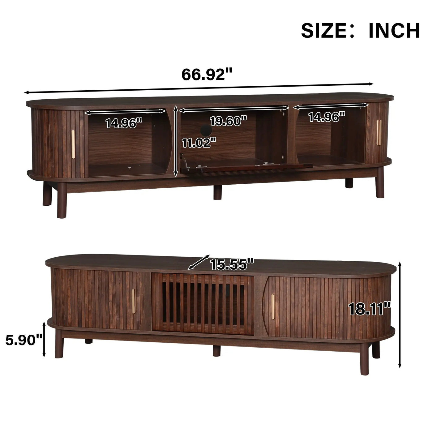 TV Stand, Entertainment Center With Storage by Unique Piece Furniture