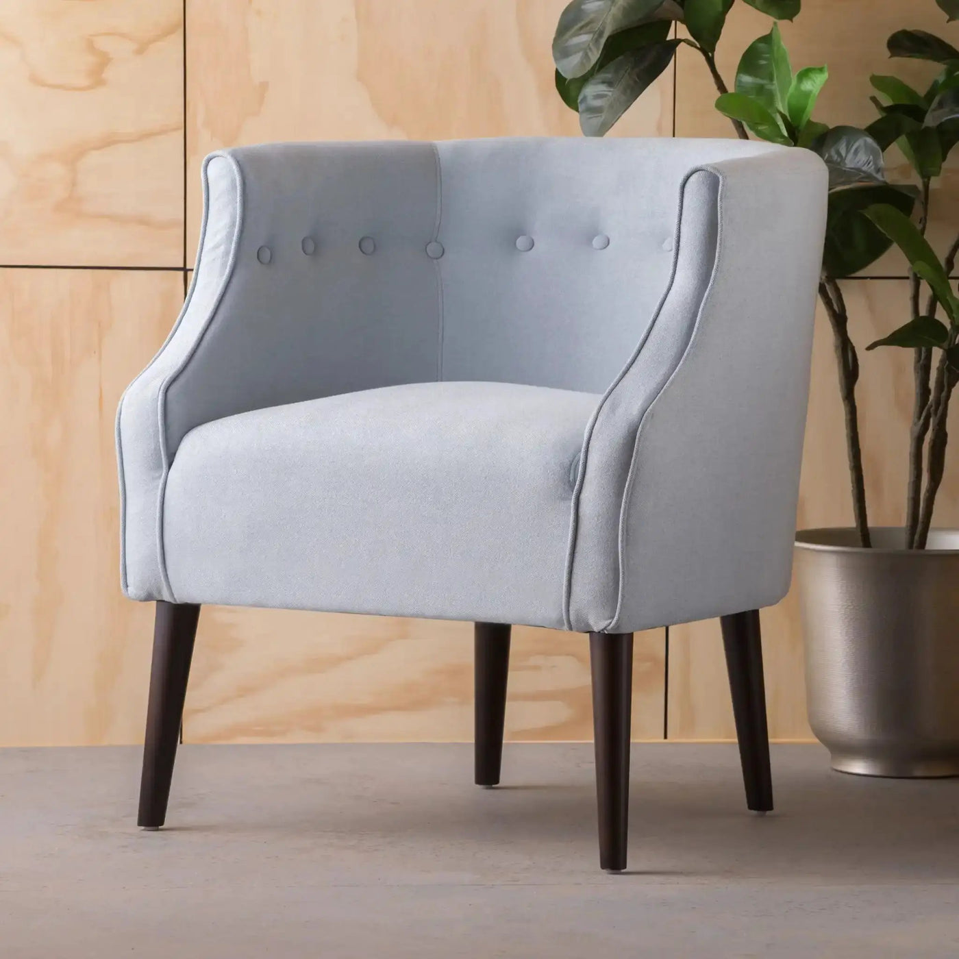 Contemporary Upholstered Club Chair With Button Tufting by HouseOfZazla