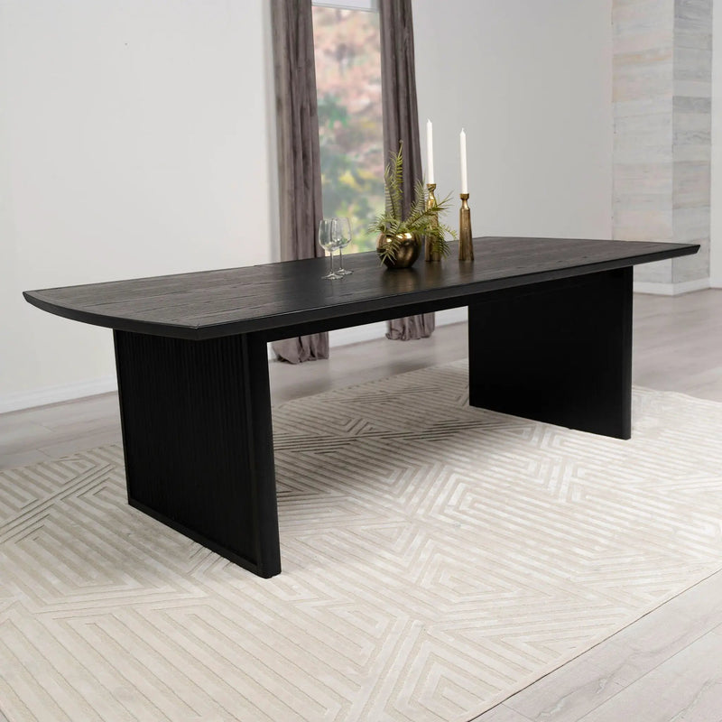 Brookmead 100-inch Extension Leaf Dining Table Black by Unique Piece Furniture