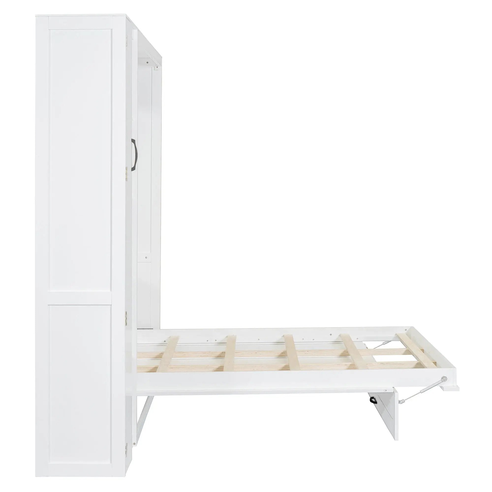Murphy Wall Bed With Shelves, Wardrobe And LED Lights