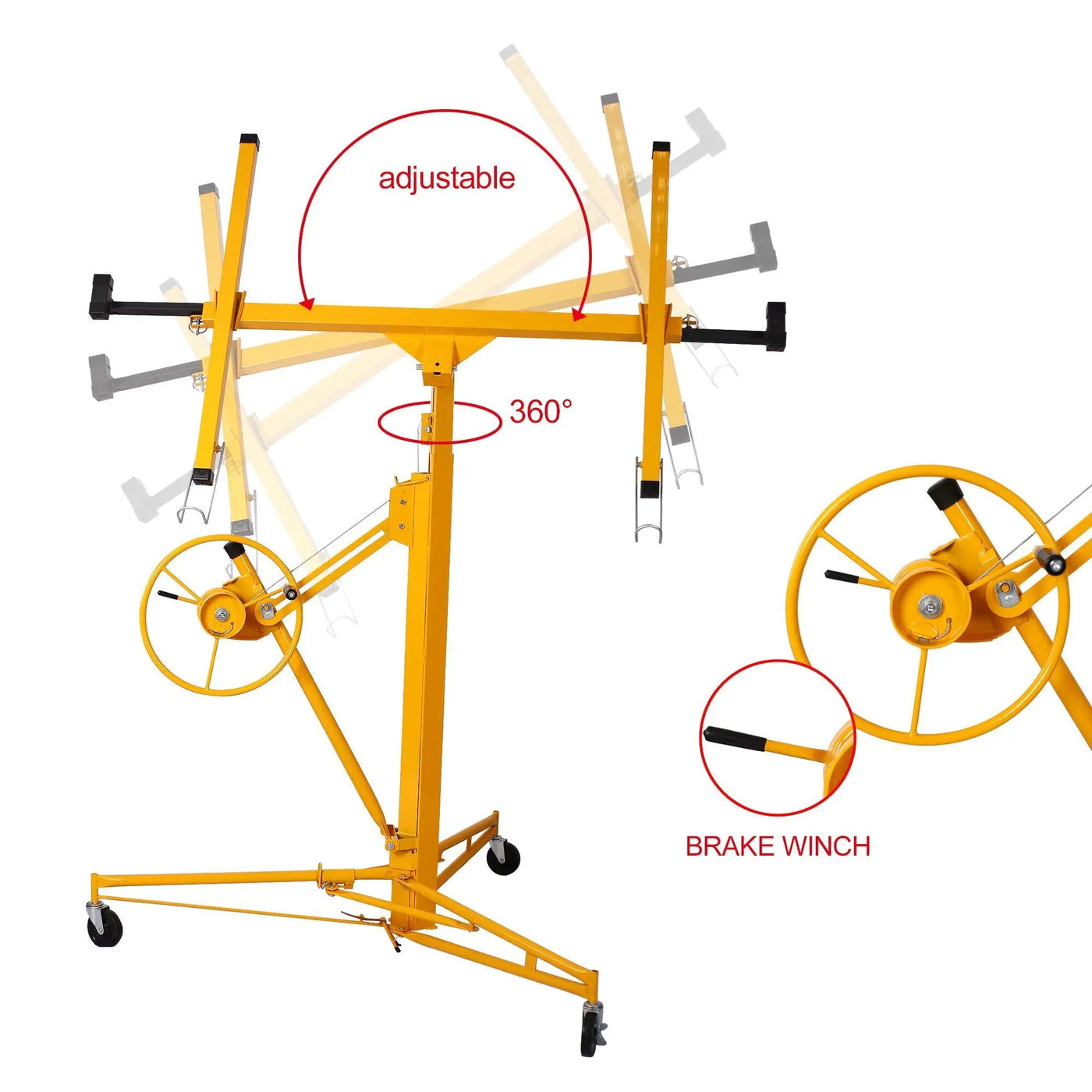 Heavy Duty Drywall Lift Panel Hoist with Adjustable Height by HouseOfZazla