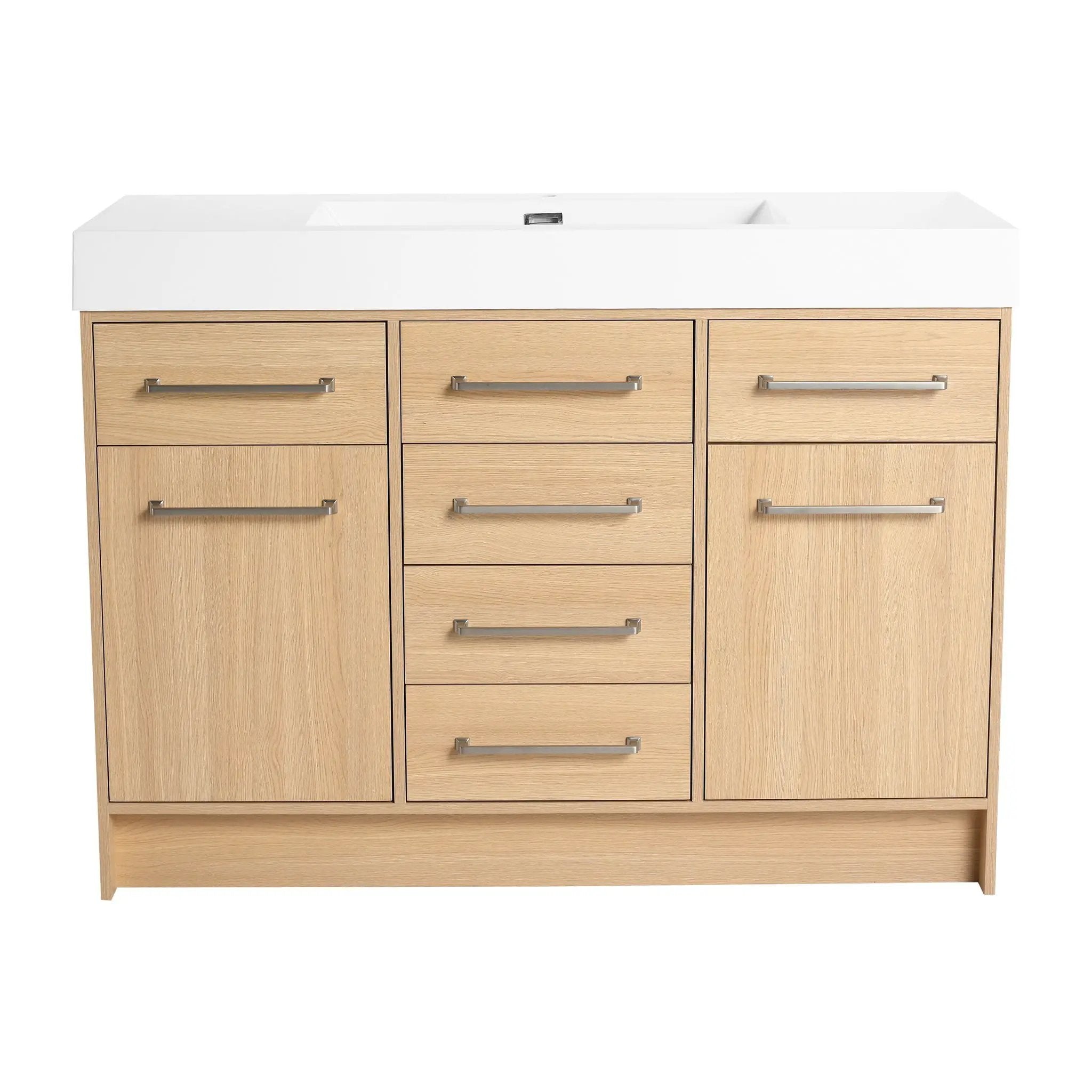 Freestanding Bathroom Vanity With Resin Sink, Soft-Closing Doors And Drawers by Unique Piece Furniture
