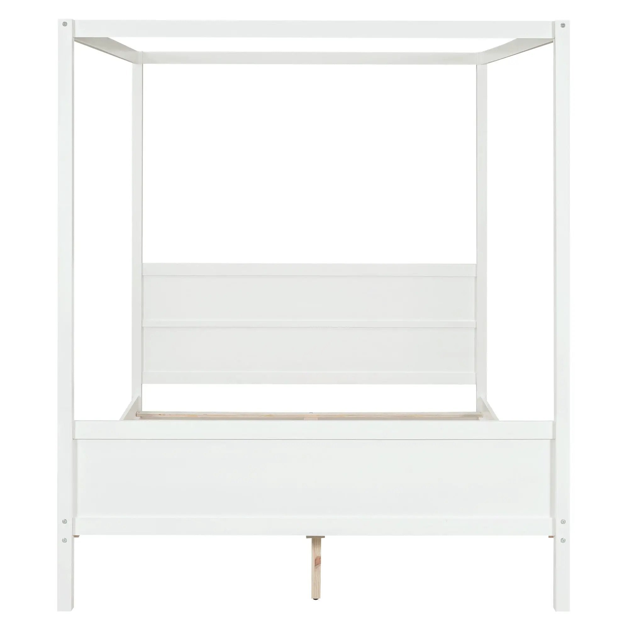 Canopy Platform Bed With Headboard And Footboard, Slat Support Leg by Unique Piece Furniture