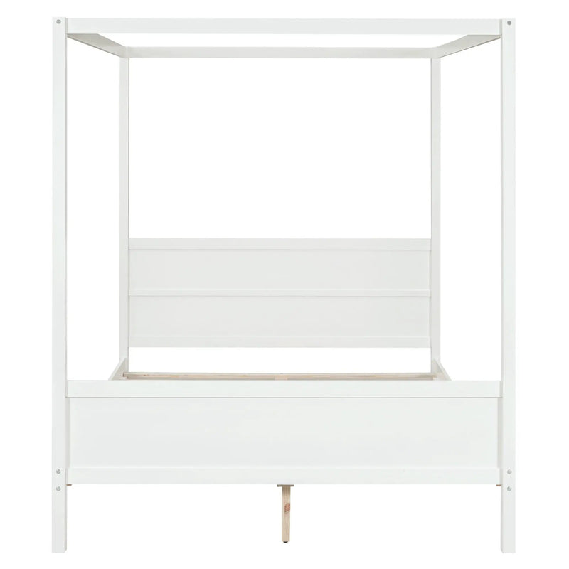 Canopy Platform Bed With Headboard And Footboard, Slat Support Leg by Unique Piece Furniture